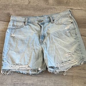 Old Navy Blue Jean shorts. High rise-slouchy straight. 4” inseam.
